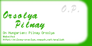 orsolya pilnay business card